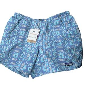 NWT Patagonia Womens Baggies Shorts 5 Inch Sunshine Dye Current Blue Medium